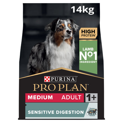 PURINA PRO PLAN Medium Adult Dog Sensitive Digestion Rikt på Lamm