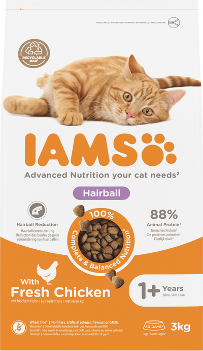 Iams Cat Adult Hairball Chicken