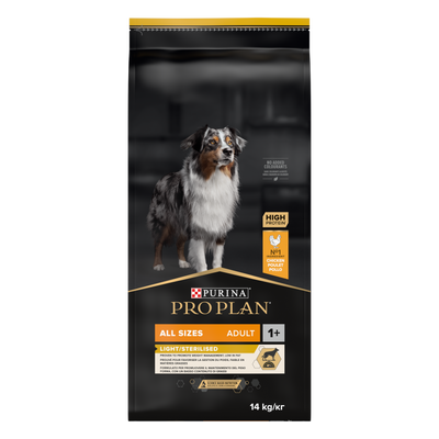 PURINA PRO PLAN All Sizes Adult Dog Light/Sterilised Rikt på Kyckling