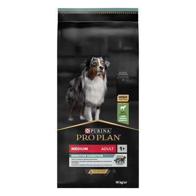 PURINA PRO PLAN Medium Adult Dog Sensitive Digestion Rikt på Lamm