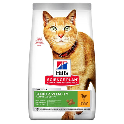 HILL'S SCIENCE PLAN Senior Vitality Adult 7+ torrfoder med kyckling & ris för katt