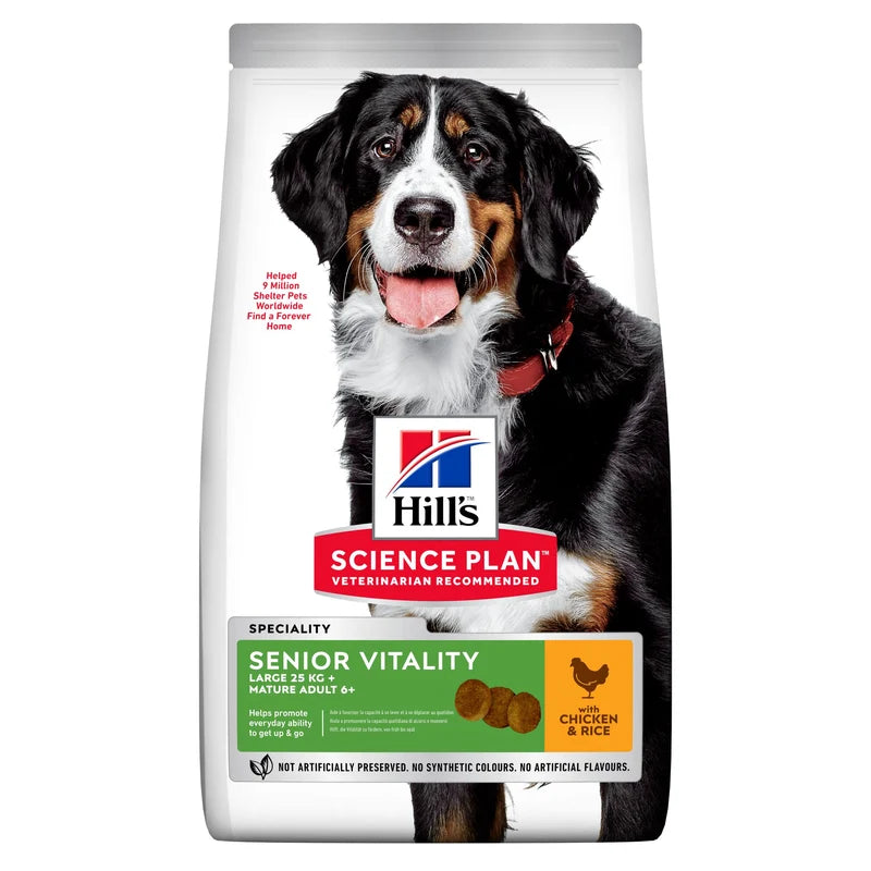 HILL'S SCIENCE PLAN Senior Vitality Large Breed Mature Adult 6+ torrfoder med kyckling & ris för hund