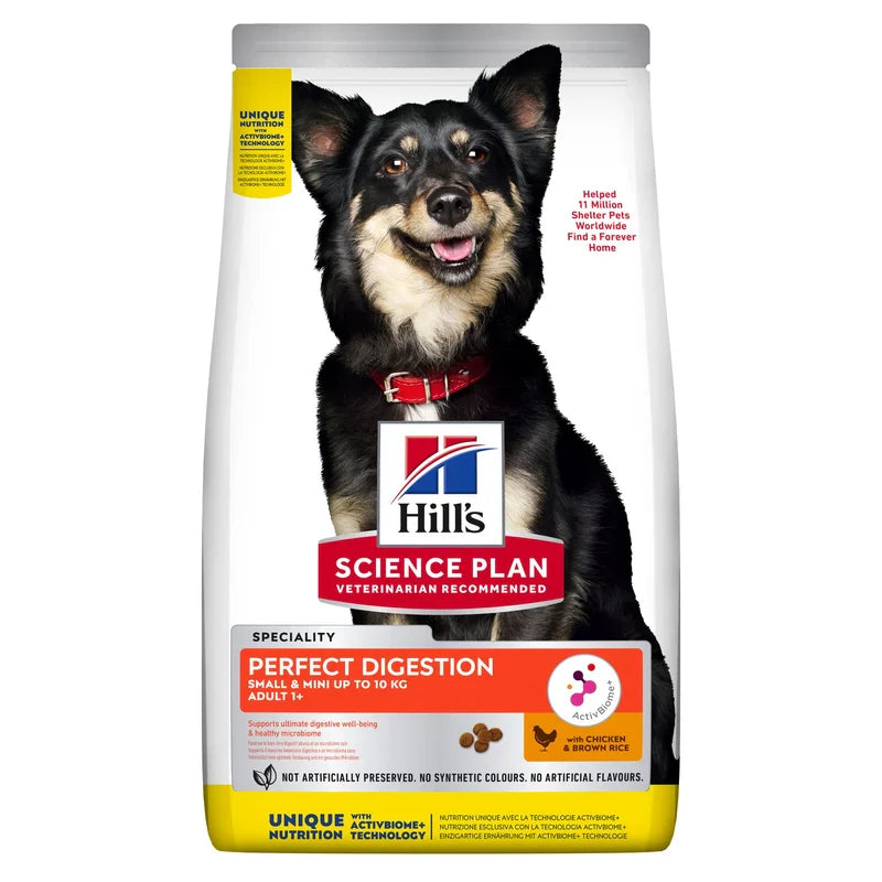 HILL'S SCIENCE PLAN Perfect Digestion Small & Mini Adult 1+ torrfoder med kyckling & råris