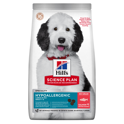 Hill's Science Plan Hypoallergenic Adult Large Breed torrfoder för hundar med lax