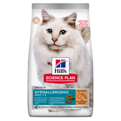 Hill's Science Plan Hypoallergenic Adult kattfoder med ägg & insektsprotein