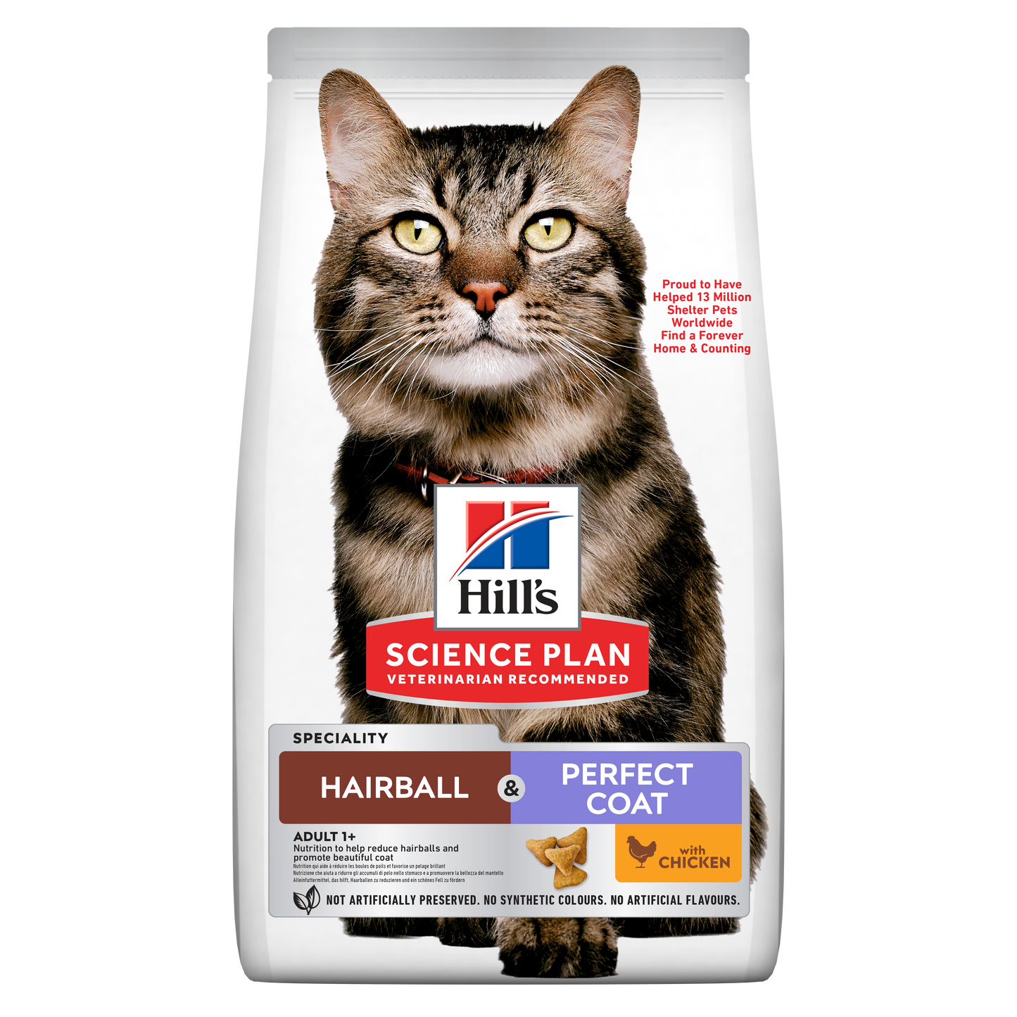 Hill's Science Plan Hairball & Perfect Coat kattfoder med kyckling för vuxna katter