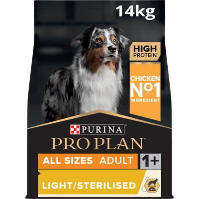 PURINA PRO PLAN All Sizes Adult Dog Light/Sterilised Rikt på Kyckling