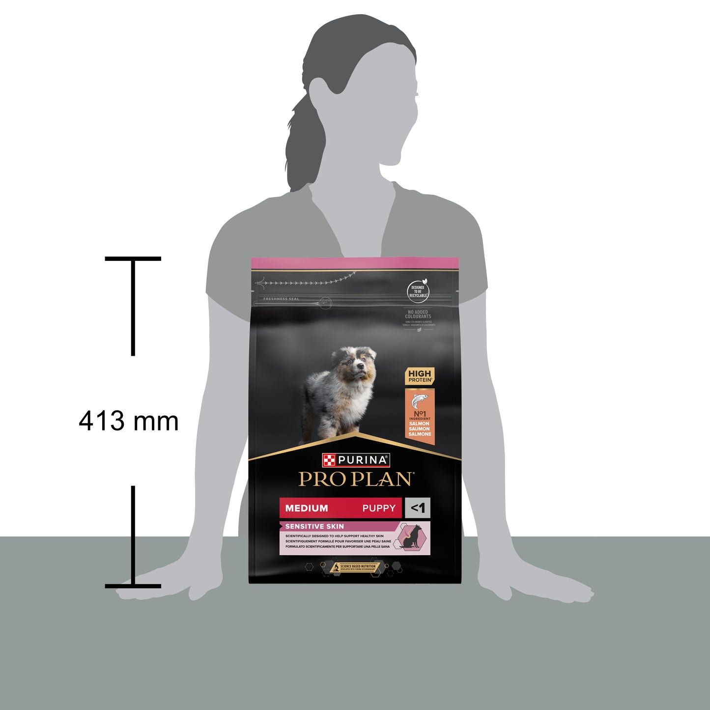 PURINA PRO PLAN Medium Puppy Sensitive Skin Rikt på lax