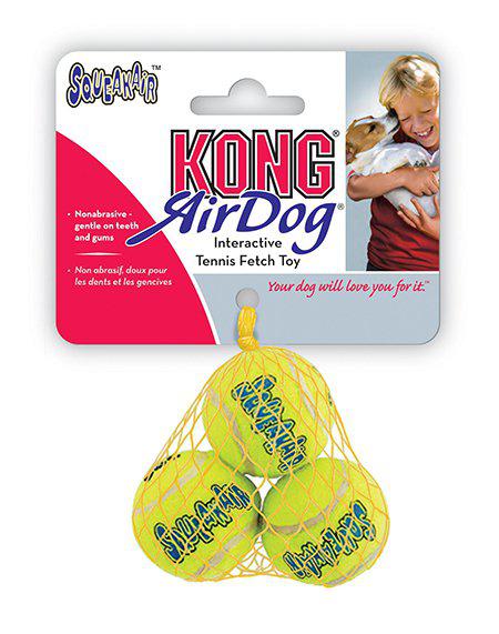 KONG KONG AIRDOG SQUEAKAIR TENNISBOLL 3PACK XS 4CM