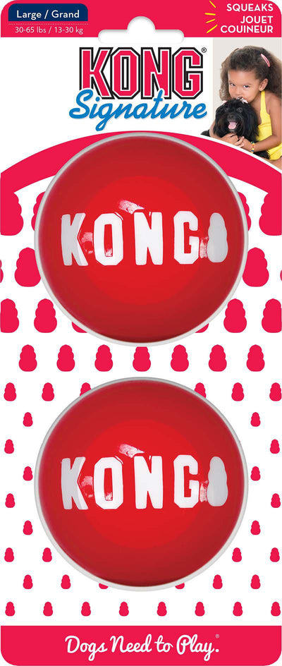 KONG KONG SIGNATURE BALLLARGE 2-PACK 8CM