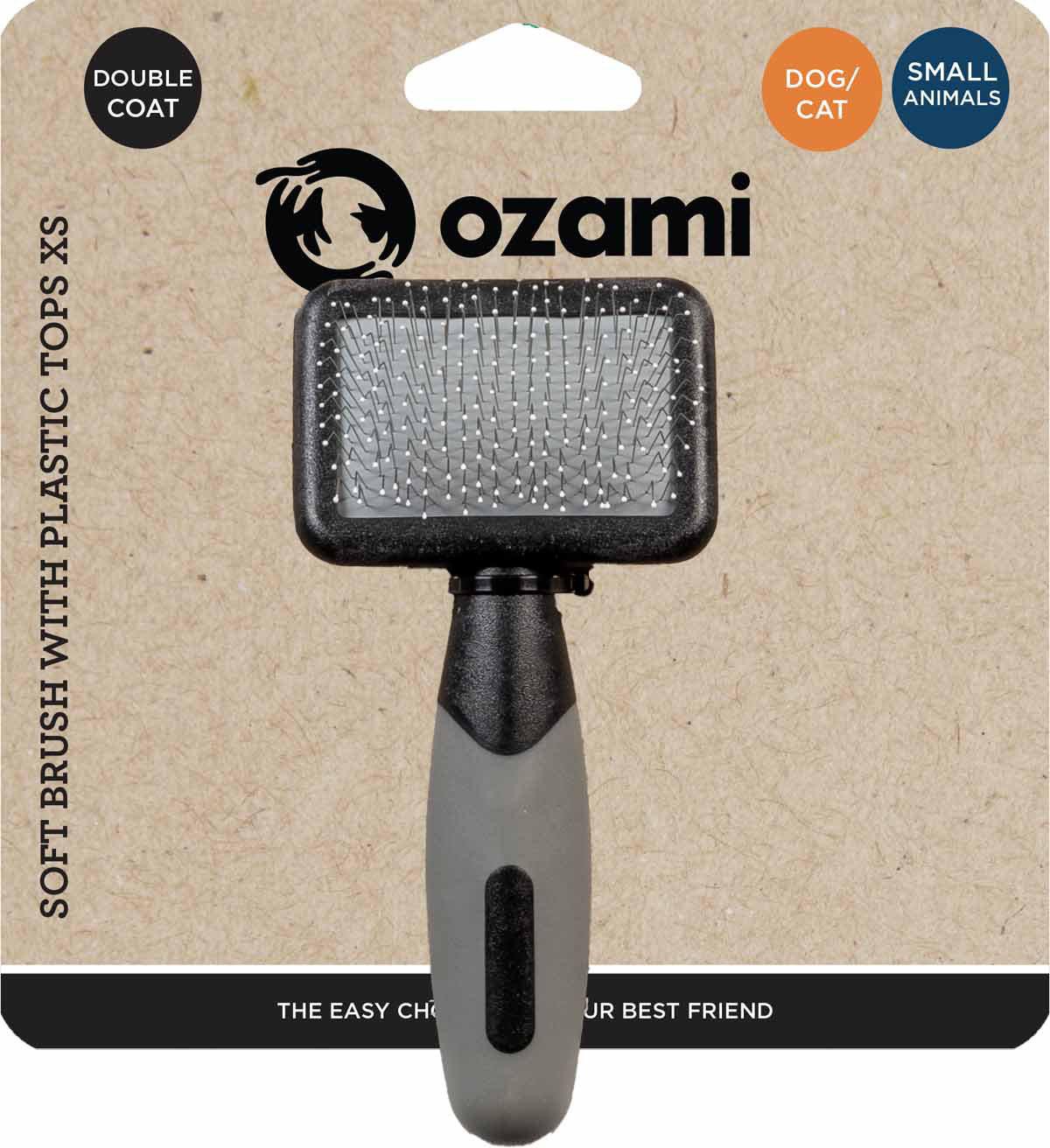 OZAMI SOFT BRUSH WITH PLASTIC TOPS X-SMALL 12x6x3CM