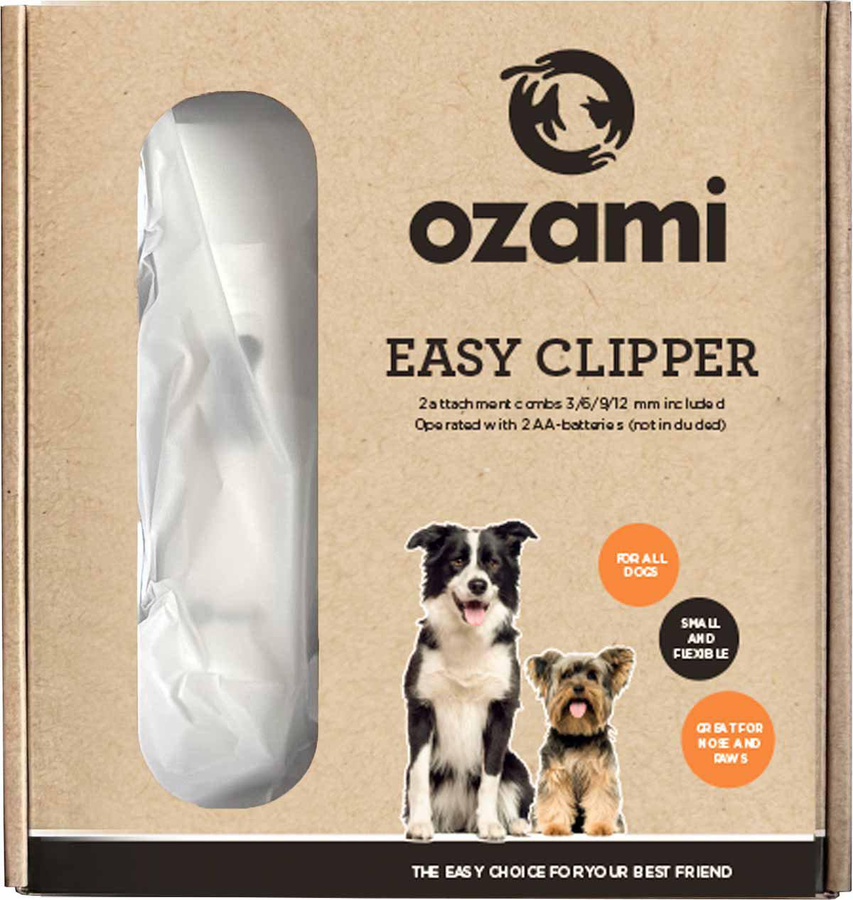 OZAMI HUND KLIPPMASKIN EASY CLIPPER 3/6/9/12MM 2xAA BATTERI ingår ej