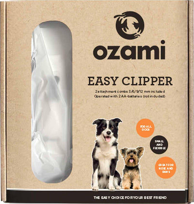 OZAMI HUND KLIPPMASKIN EASY CLIPPER 3/6/9/12MM 2xAA BATTERI ingår ej