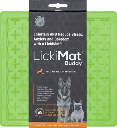 LICKI MAT HUNDSKÅL LICKIMAT BUDDY GRÖN 20x20CM