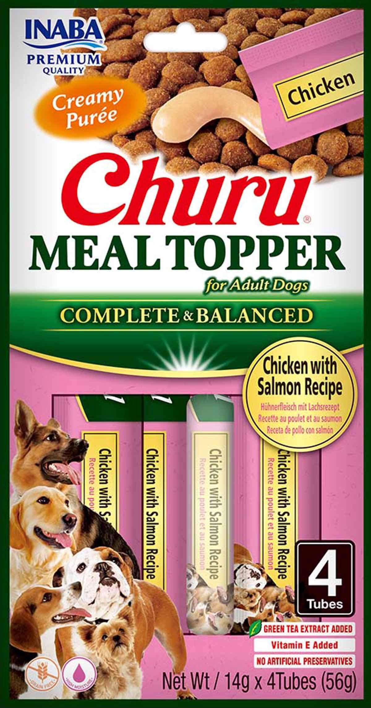 CHURU CHURU DOG MEAL TOPPER CHICKEN/SALMON 4ST