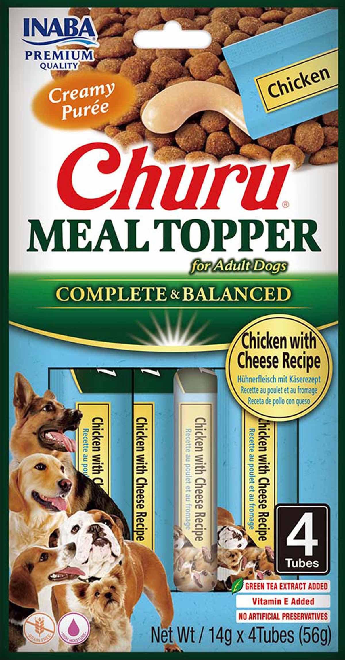 CHURU CHURU DOG MEAL TOPPER CHICKEN/CHEESE 4ST