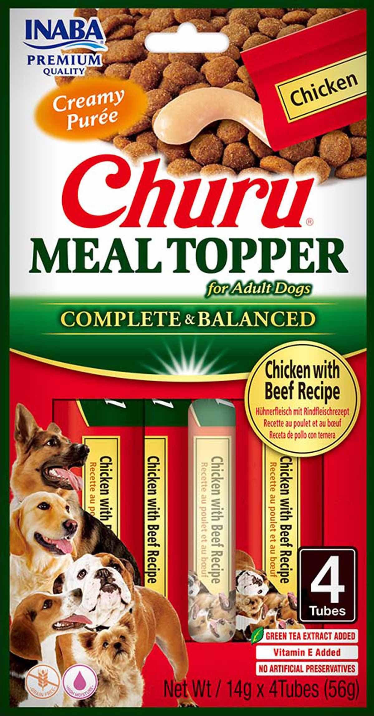 CHURU CHURU DOG MEAL TOPPER CHICKEN/BEEF 4ST