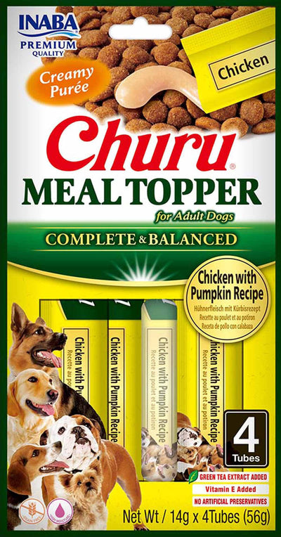 CHURU CHURU DOG MEAL TOPPER CHICKEN/PUMPKIN 4ST