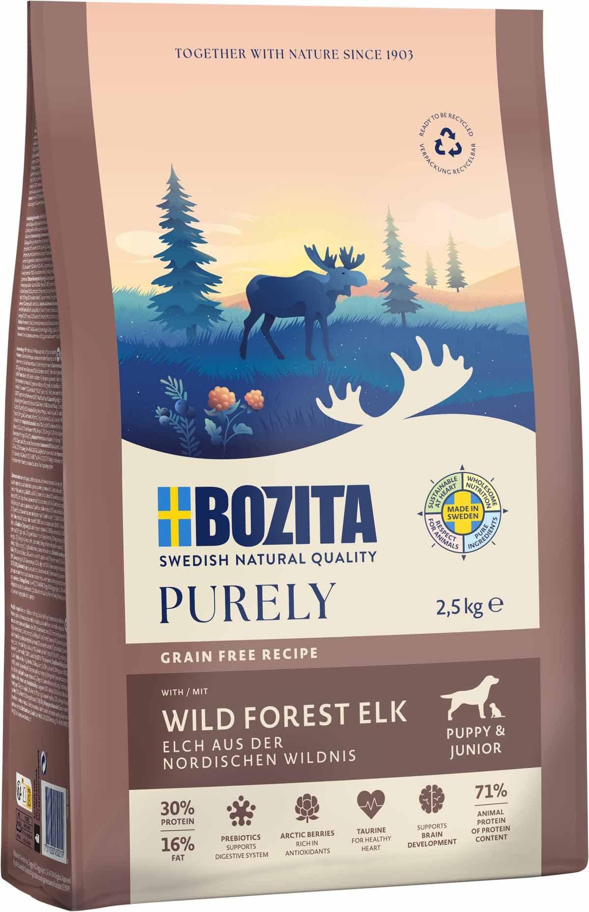 Bozita Dog Purely Puppy & Junior Elk