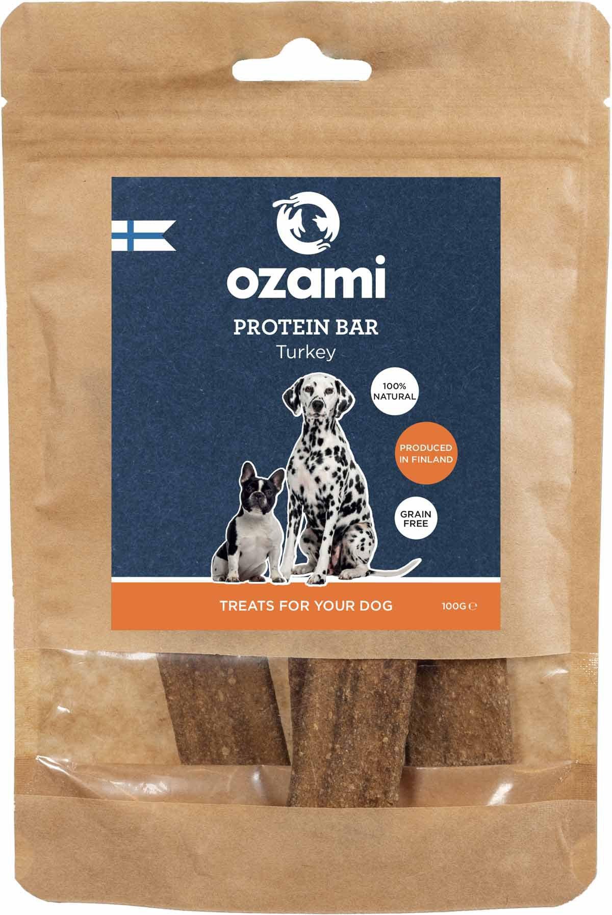 OZAMI HUND OZAMI PREMIUM PROTEIN BAR TURKEY 4-PACK12,5CM