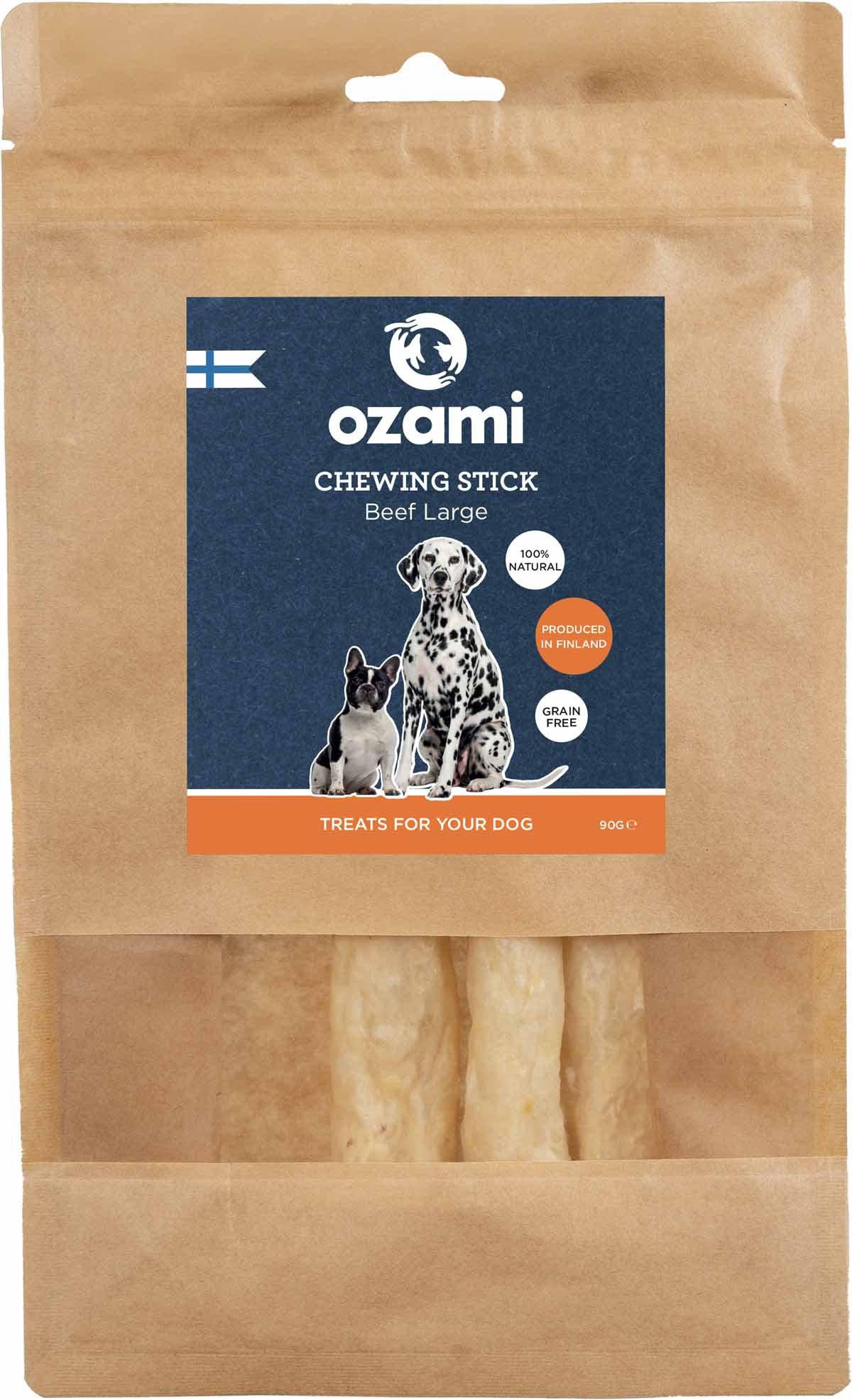 OZAMI HUND OZAMI PREMIUM CHEWSTICK BEEF 3-PACK 20CM