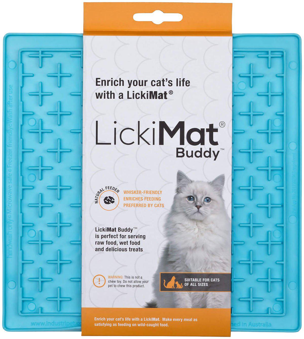 LICKI MAT LICKIMAT CAT BUDDY LJUSBLÅ 20x20CM