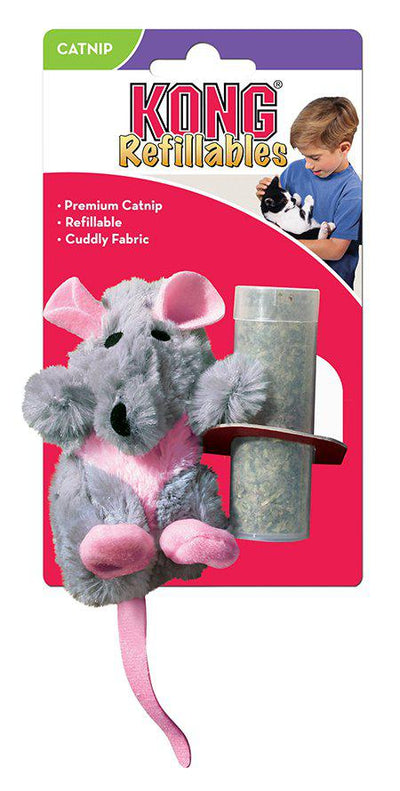 KONG KONG REFILLABLE CATNIP RAT 9,5x5x3CM