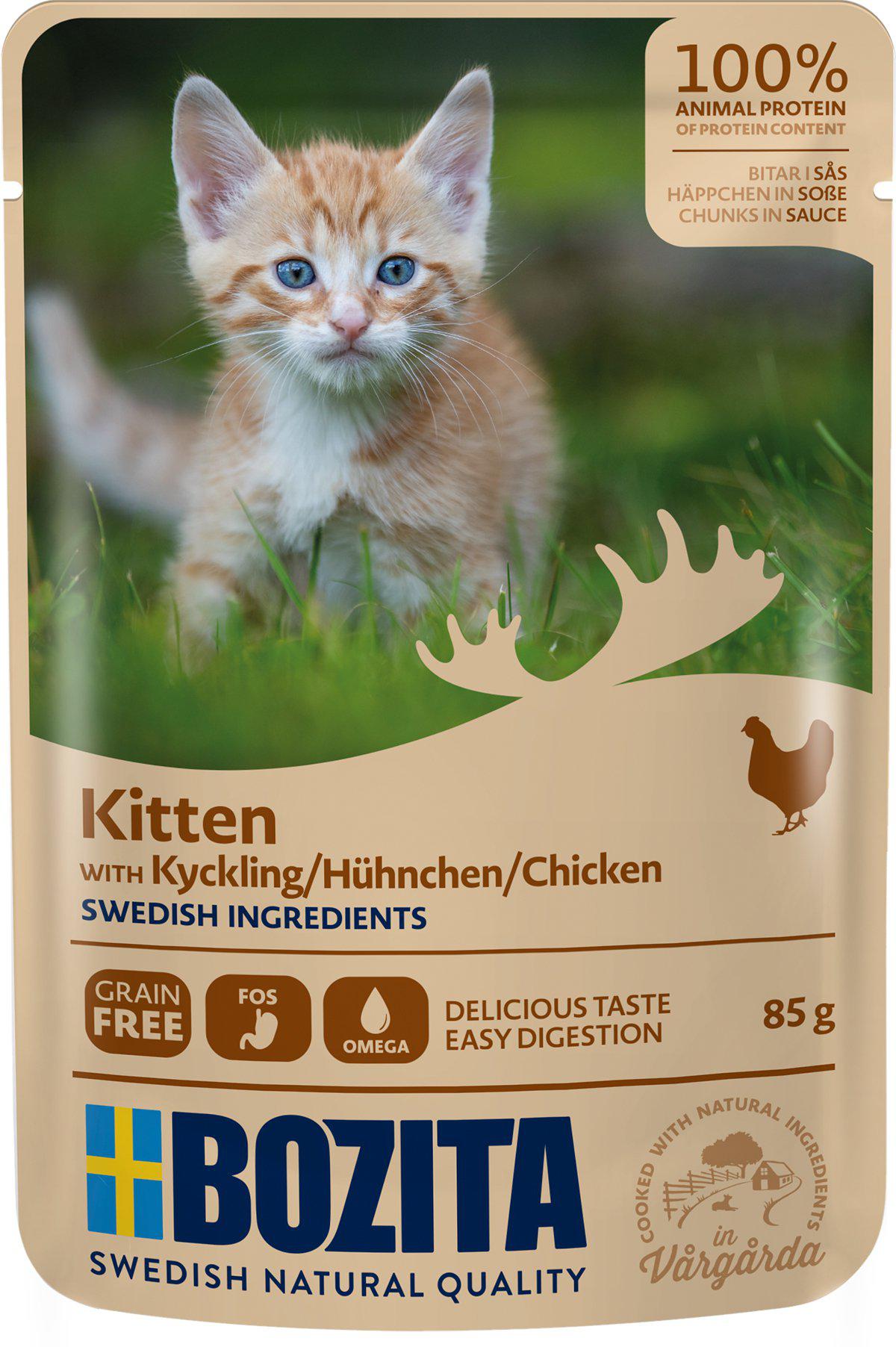 BOZITA BOZITA FELINE KITTEN KYCKLING I SÅS POUCH 85GR