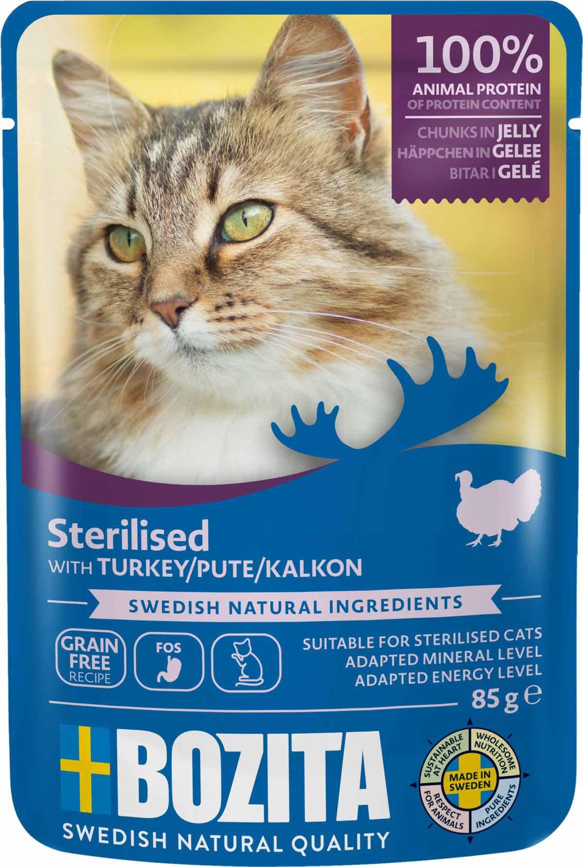 BOZITA BOZITA FELINE CHUNKS IN JELLY STERILIZED TURKEY 85G