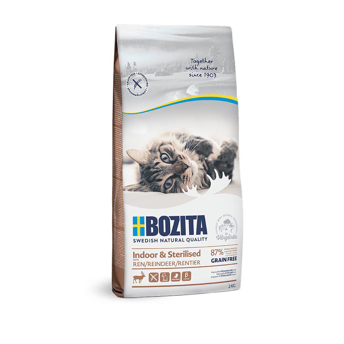 BOZITA BOZITA INDOOR & STERILISED GRAIN FREE REINDEER 2KG