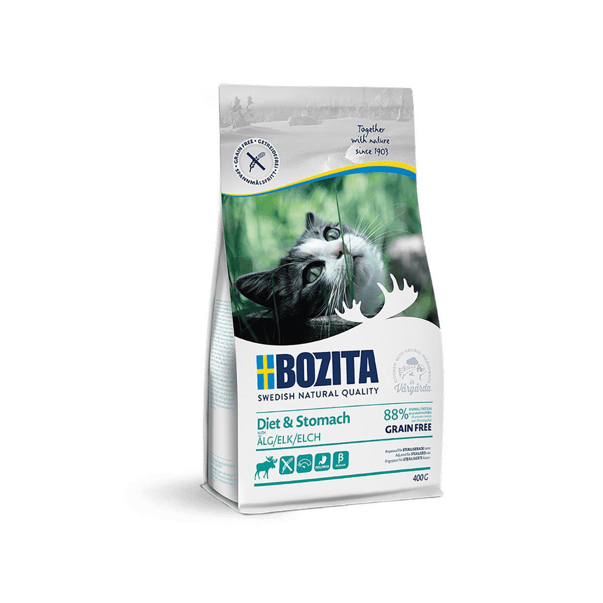 BOZITA BOZITA DIET & STOMACH GRAIN FREE ELK 400GR