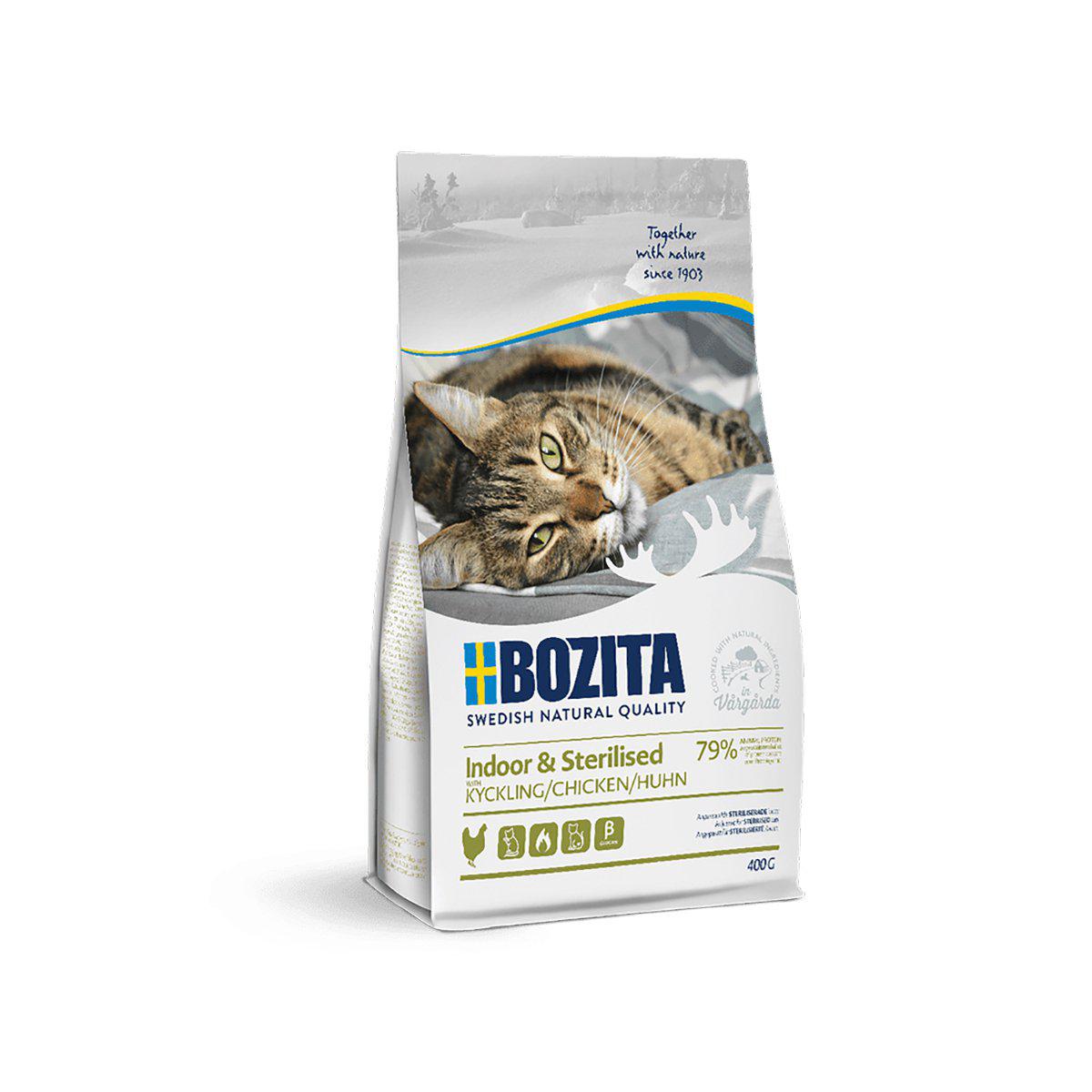 BOZITA BOZITA INDOOR & STERILISED CHICKEN 400GR