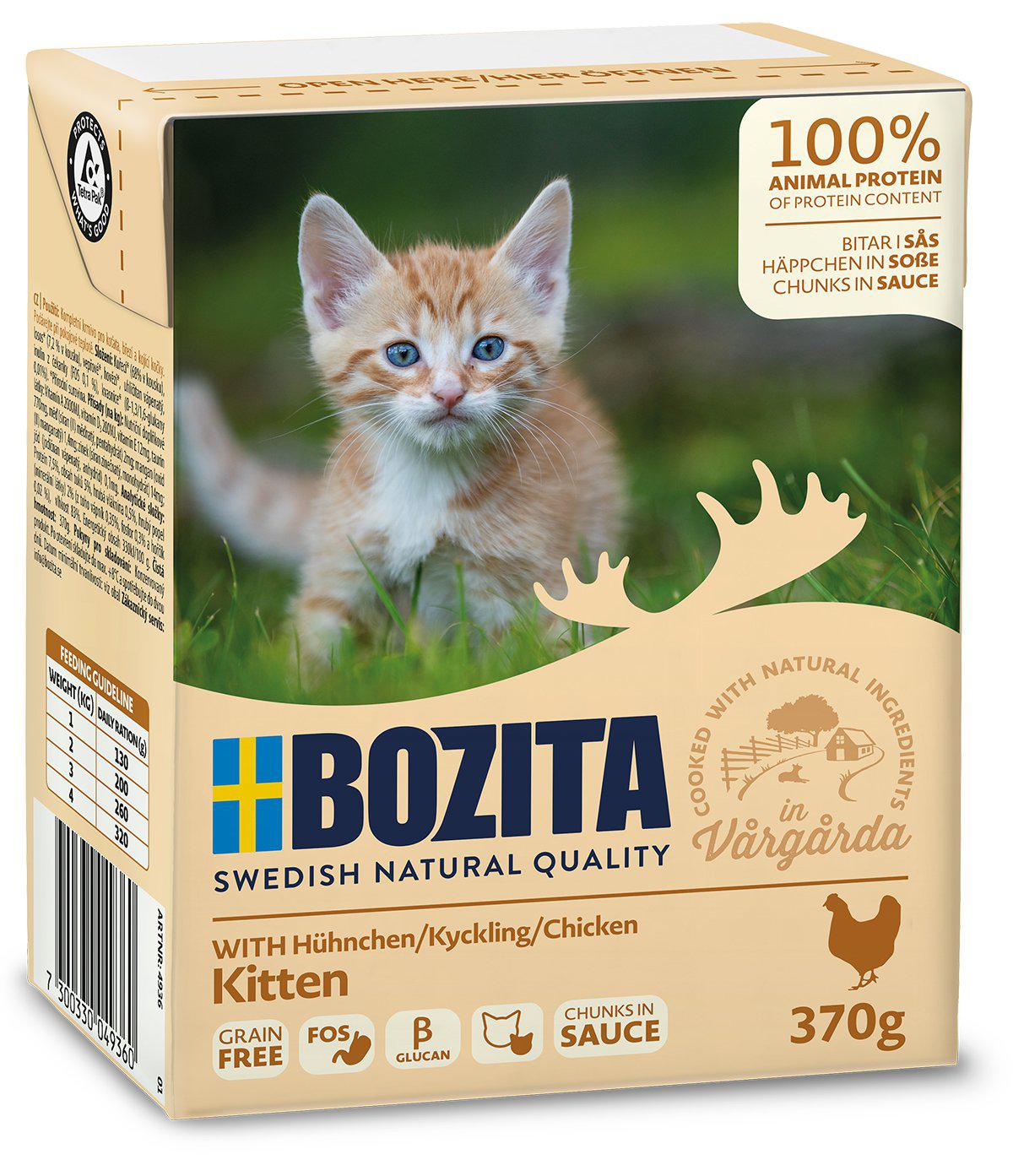 BOZITA BOZITA BITAR I SÅS MED KYCKLING KITTEN 370GR TETRA RECART