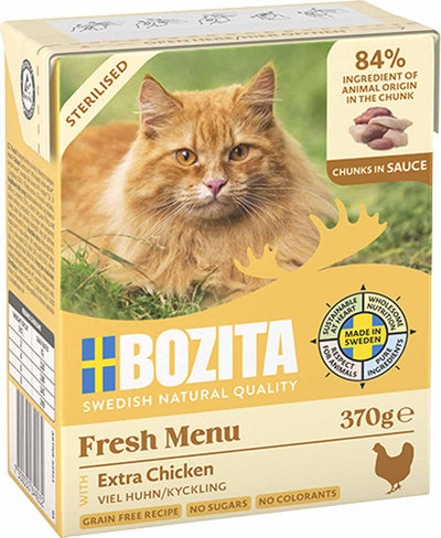 BOZITA BOZITA CAT STERILISED EXTRA CHICKEN IN SAUCE 370G