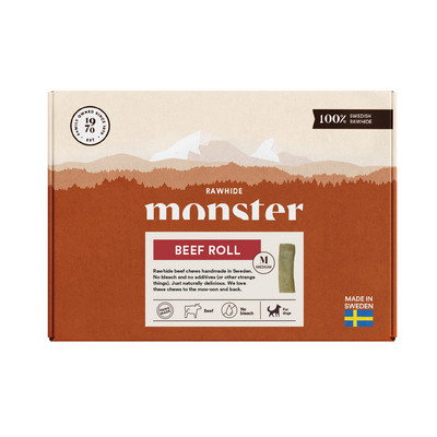 Monster Rawhide Beef Roll Box, tre storlekar