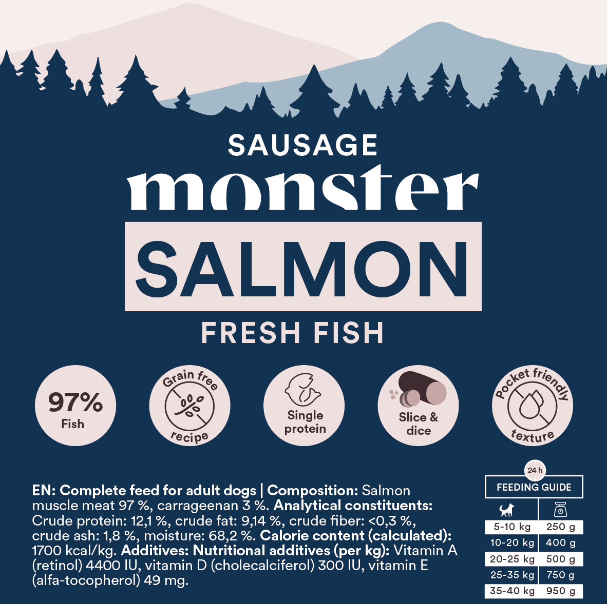 Monster Dog Sausage Salmon