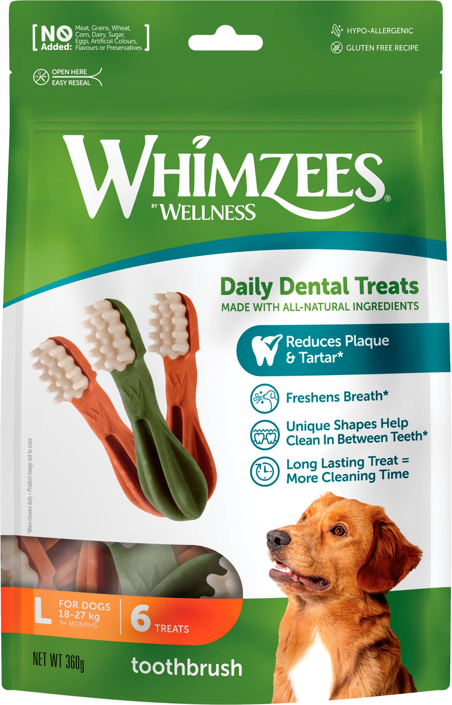 Whimzees Toothbrush Star L