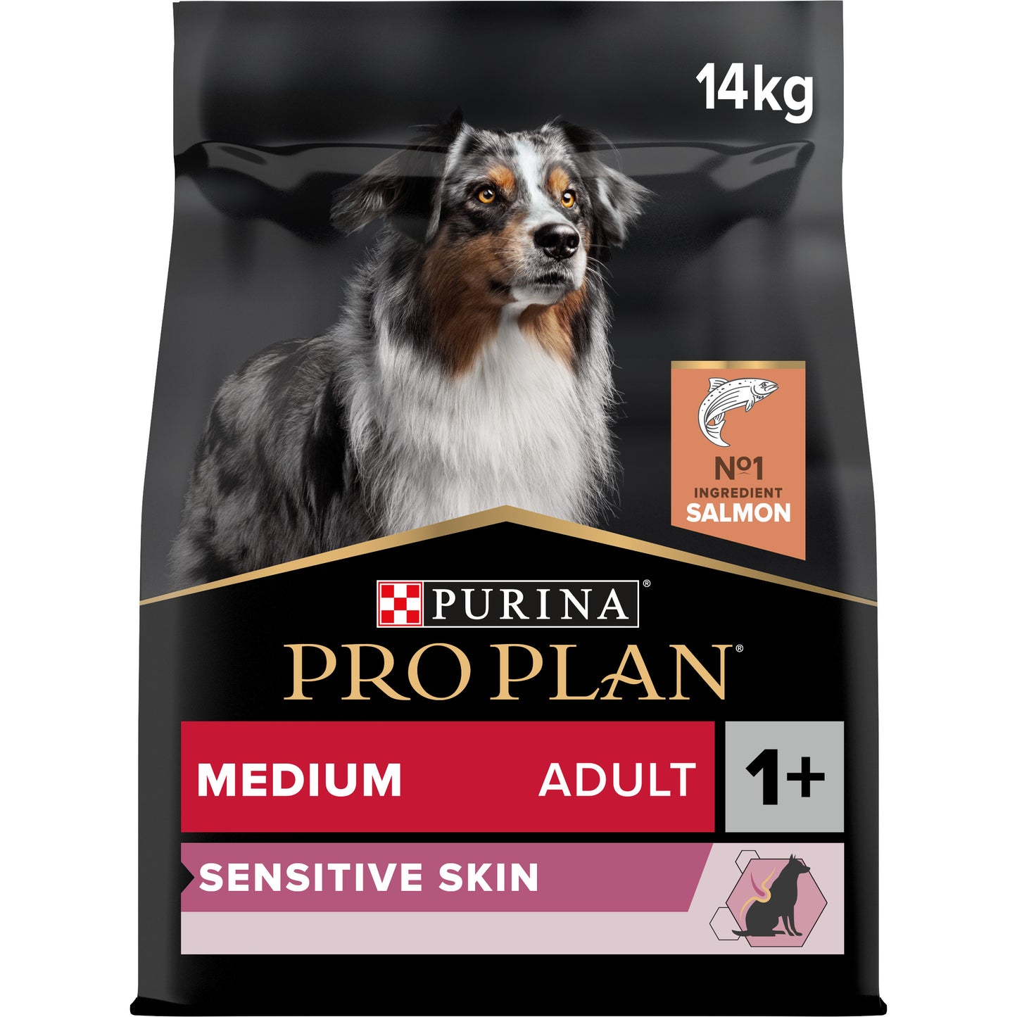 PURINA PRO PLAN Medium Adult Dog Sensitive Skin Rikt på lax