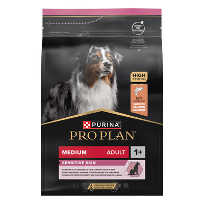 PURINA PRO PLAN Medium Adult Dog Sensitive Skin Rikt på lax