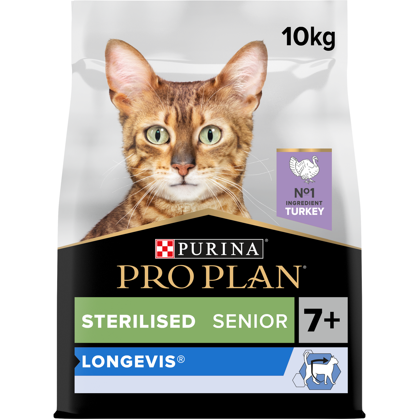 PURINA PRO PLAN Sterilised Senior 7+ LONGEVIS Rik på kalkon