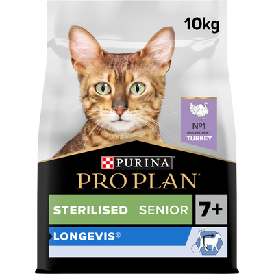 PURINA PRO PLAN Sterilised Senior 7+ LONGEVIS Rik på kalkon