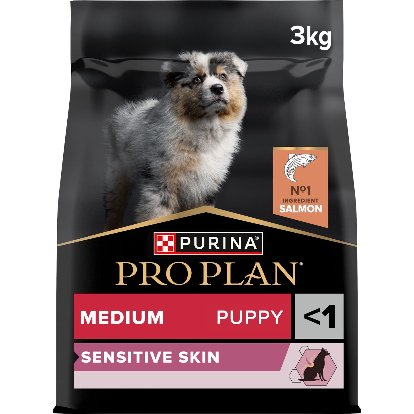 PURINA PRO PLAN Medium Puppy Sensitive Skin Rikt på lax