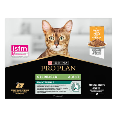 PURINA PRO PLAN Adult STERILISED MAINTENANCE med kyckling i sås