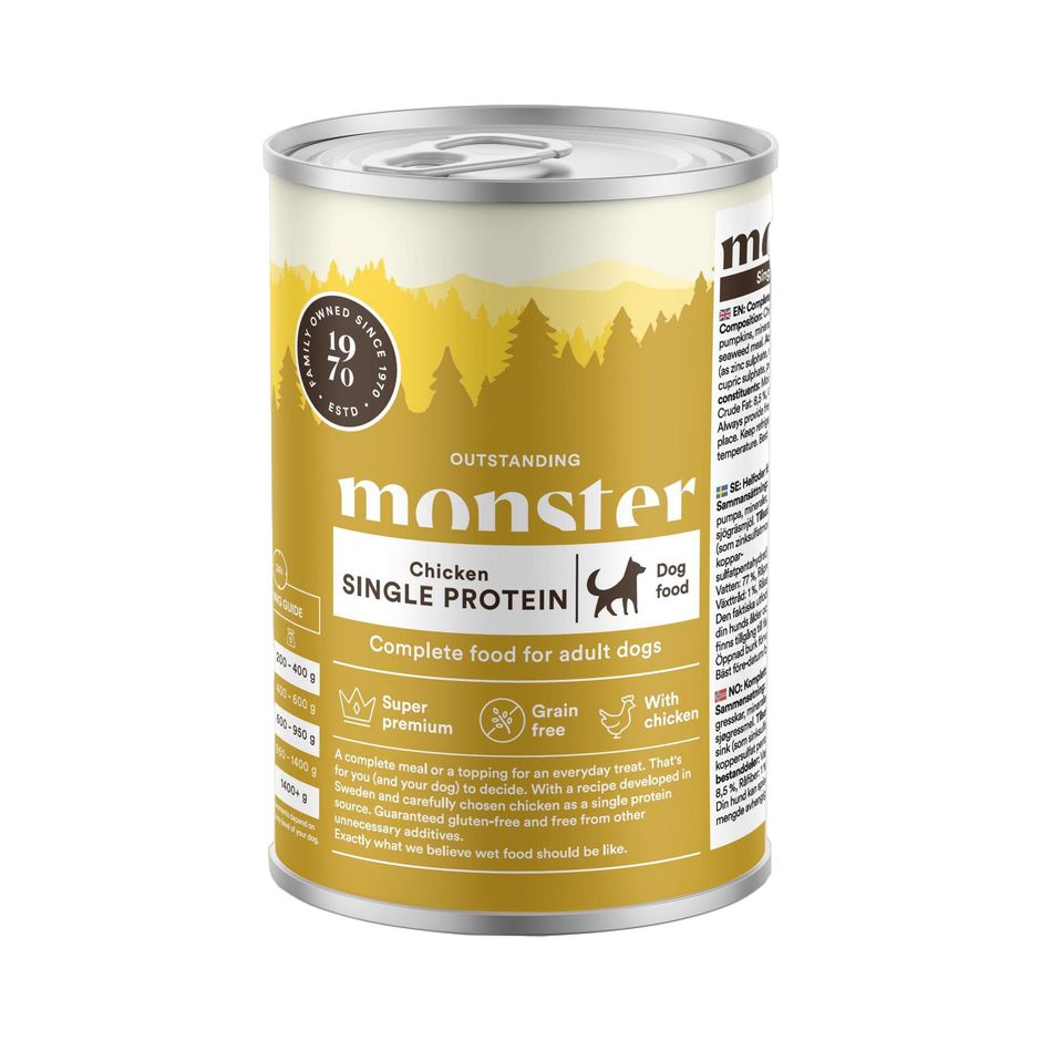 Monster Dog Adult Single Protein Chicken Can