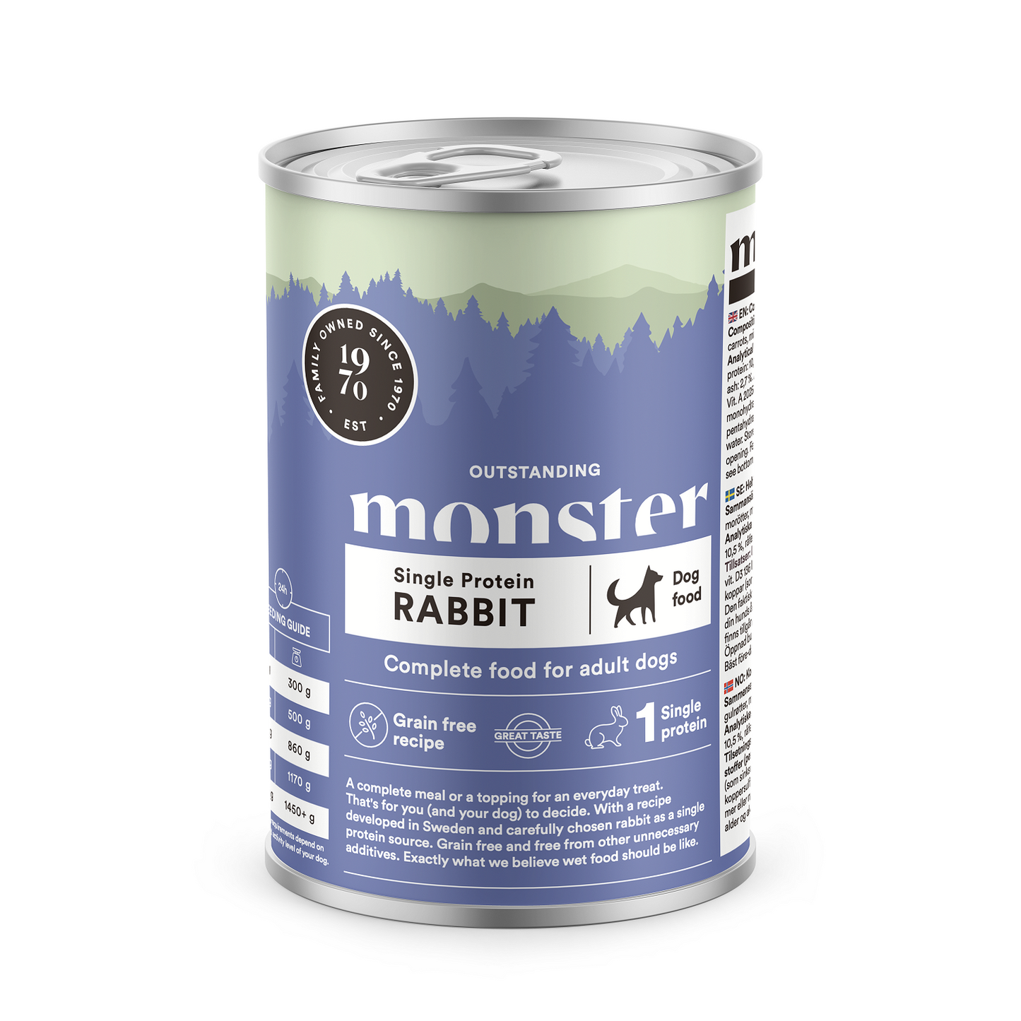 Monster Dog Adult Single Protein Rabbit Can