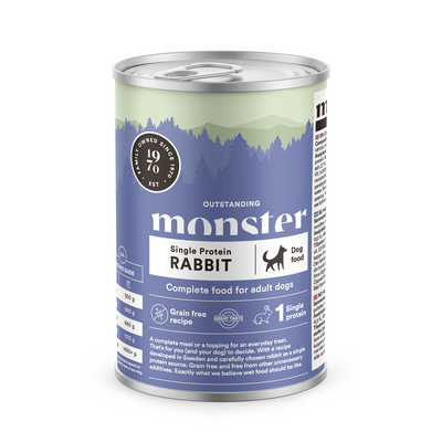 Monster Dog Adult Single Protein Rabbit Can